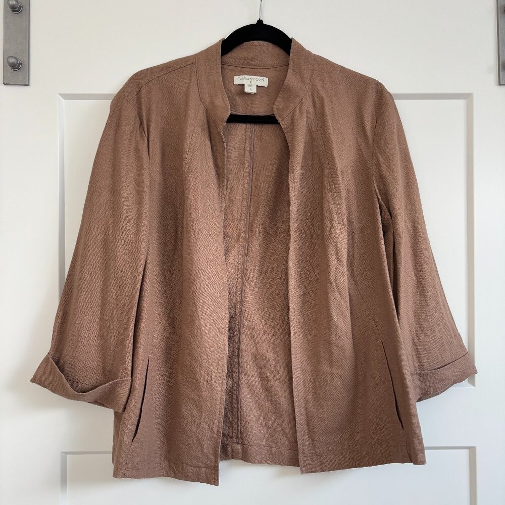 Coldwater Creek Linen Blend Jacket, Large